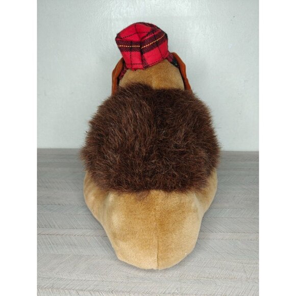 Vintage Murphy Moose Plush Toy Red Plaid Hat 15" Carousel By Guy - Picture 7 of 12